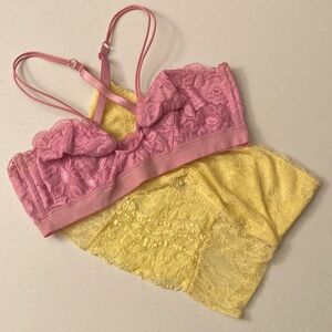 Free People 2 Pc Lace Bralette Bundle
